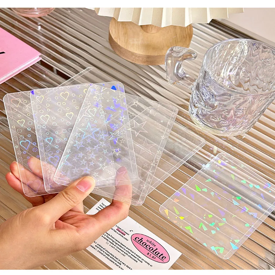 Sharkbang 10pcs/Lot B8 Holo Card Sleeves 101x77mm Hard Kpop Holder For Postcards Films Game Cards Photocard Protector