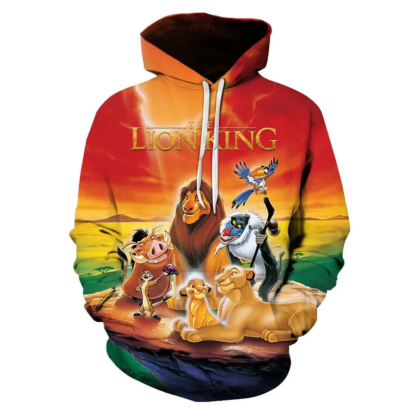 

Disney the Lion King Simba 3d Hoodies Men Women Casual Hip Hop Streetwear Long Sleeves Sweatshirts Boys Girls Autumn Tops Coats