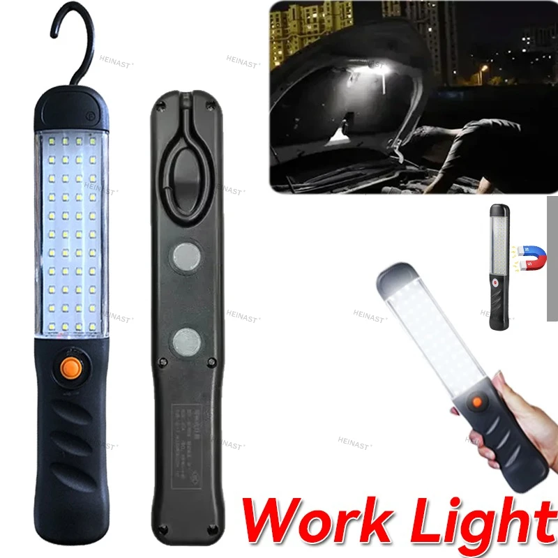 ไฟฉายพกพาแบบชาร์จไฟได้ผ่าน USB พร้อมแม่เหล็กและตะขอ สำหรับซ่อมรถยนต์ ตกปลา กรณีฉุกเฉิน และงานซ่อมในโรงงาน