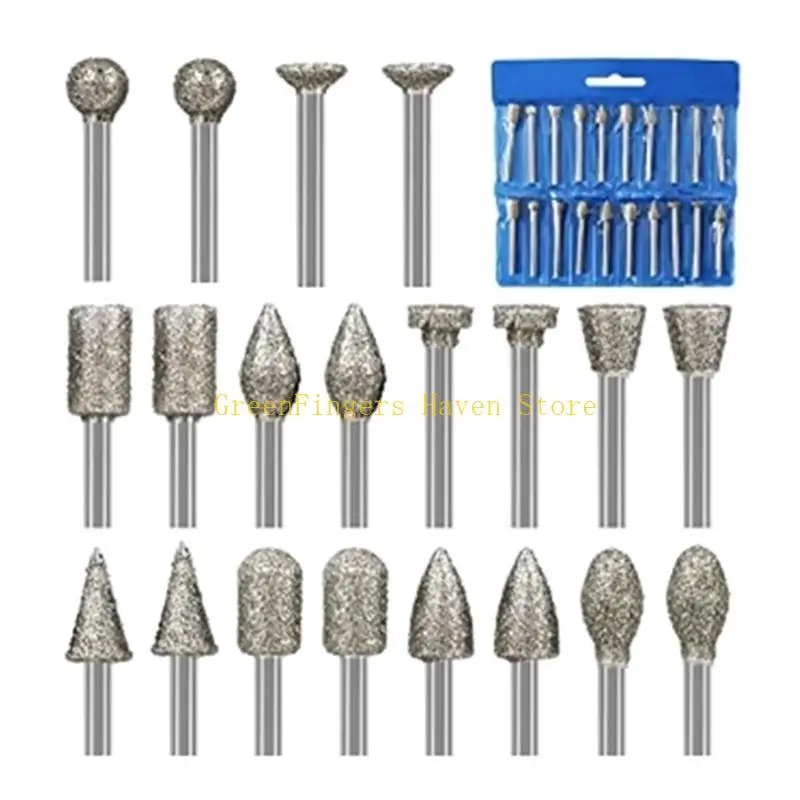 مجموعة لقم الثقب الماسي F68D مقاس 1/8 بوصة مجموعة لقم الثقب الماسية لطحن الأزيز #5