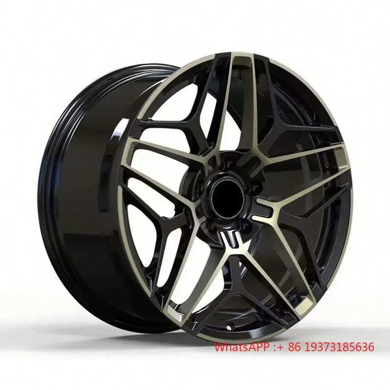 For 5X120 Customized Alloy Car Rim Forged Wheels Black Golden Passenger Car Wheel Rim for Audi A5 For Kia A5 Volvo 60