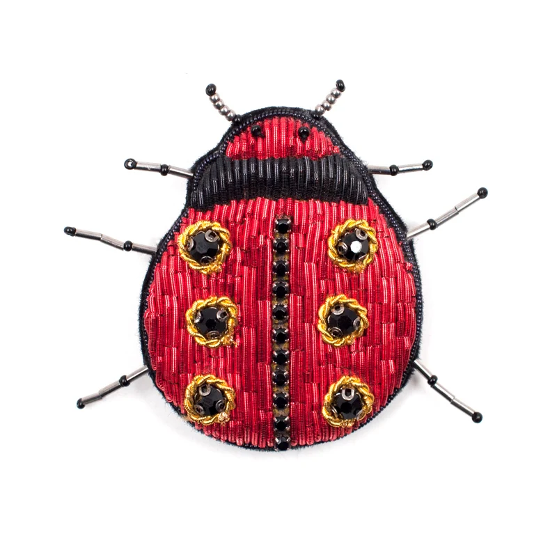 embroidery india silk pin on patches for clothing brooch ladybug badge designer patches for jeans parches bordados para ropa