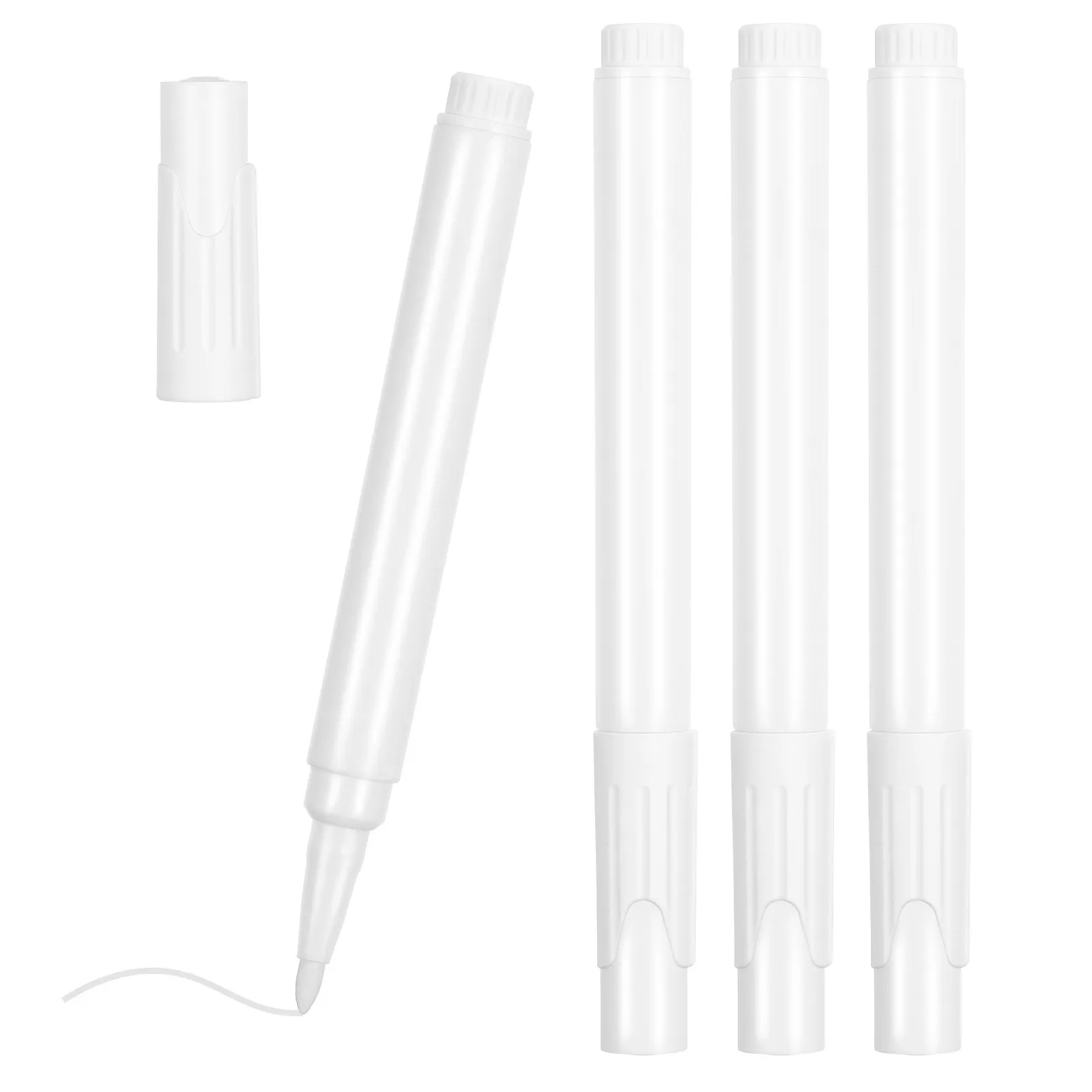 

Набор из 4 маркеров-мелков для жидкого мела, белые, с тонким наконечником, стираемые, моющиеся, для досок, стекла, окон, зеркал, рукоделия, школы, детского сада, рекламы