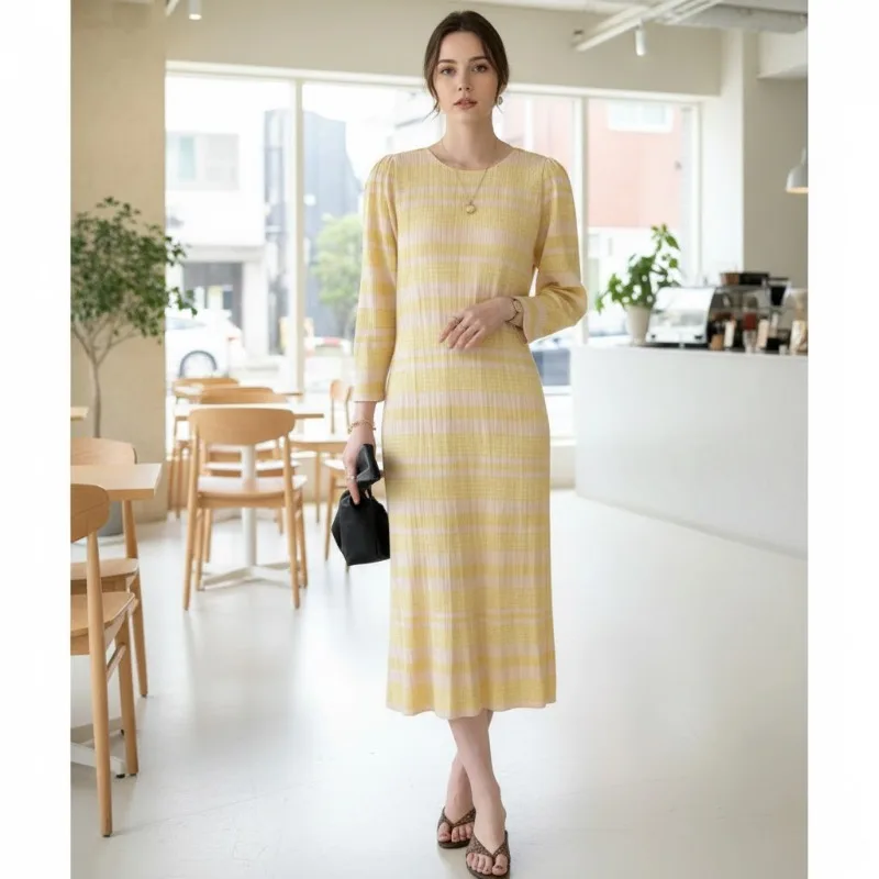 

Плиссированные платья Miyake: Новинка Весны 2026, Элитная коллекция, Свободный крой, Повседневные, Модные, Элегантные, Омолаживающие