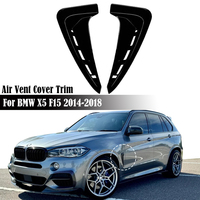 2PCS Car Air Vent Cover trim Panel Front Fender Grille Wings For BMW X5 F15 2014-2018 M Sport Sticker Tuning Side Shark Gills