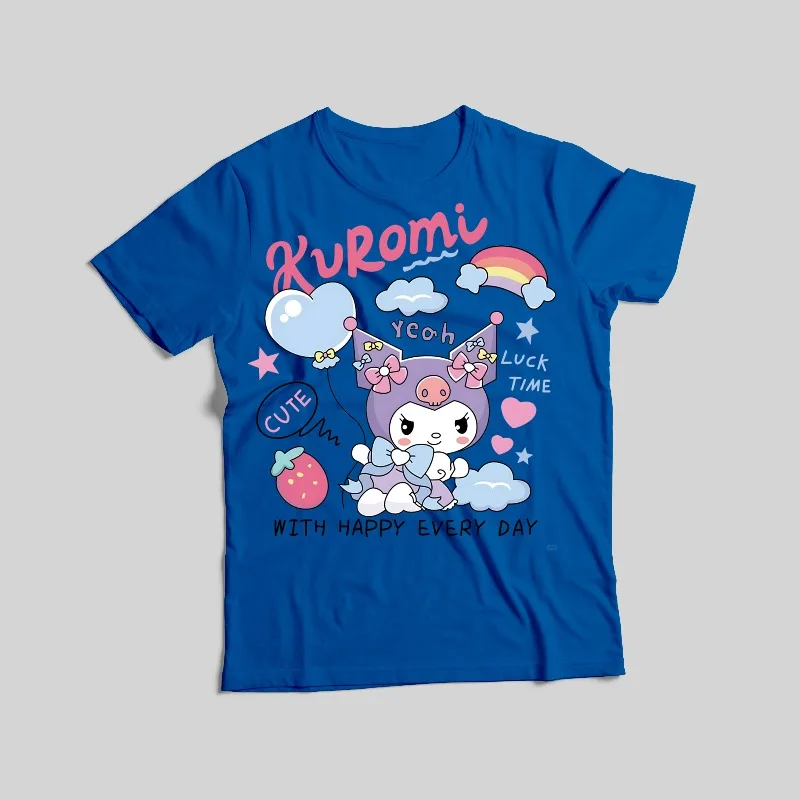 Футболки с принтом серии Sanrio, 100% хлопок, доступны в 8 цветов, бестселлер базового стиля Mommy and Me / женская одежда