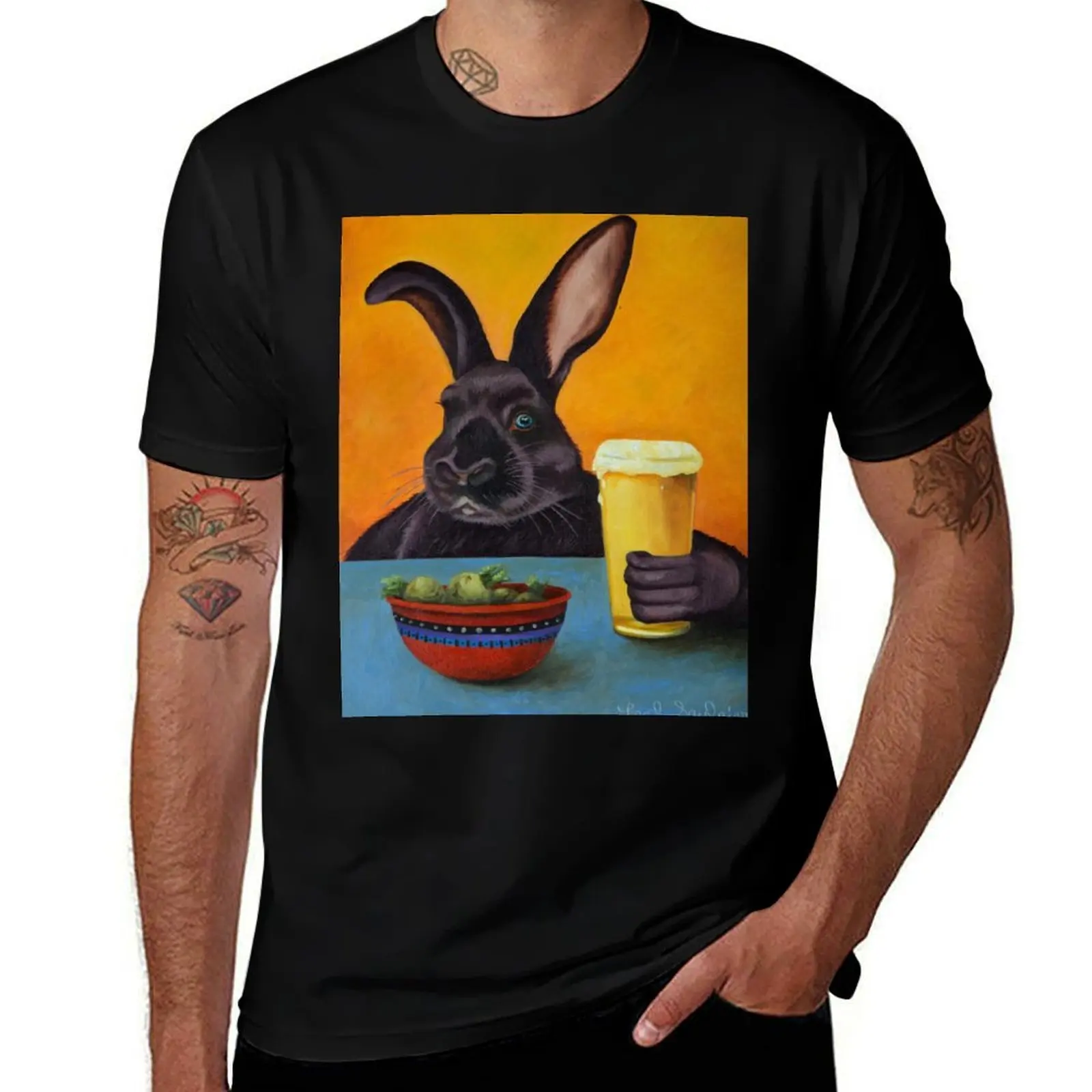 Hoppy Hour T-Shirt Big and Tall Crew Neck Tee T-Shirt