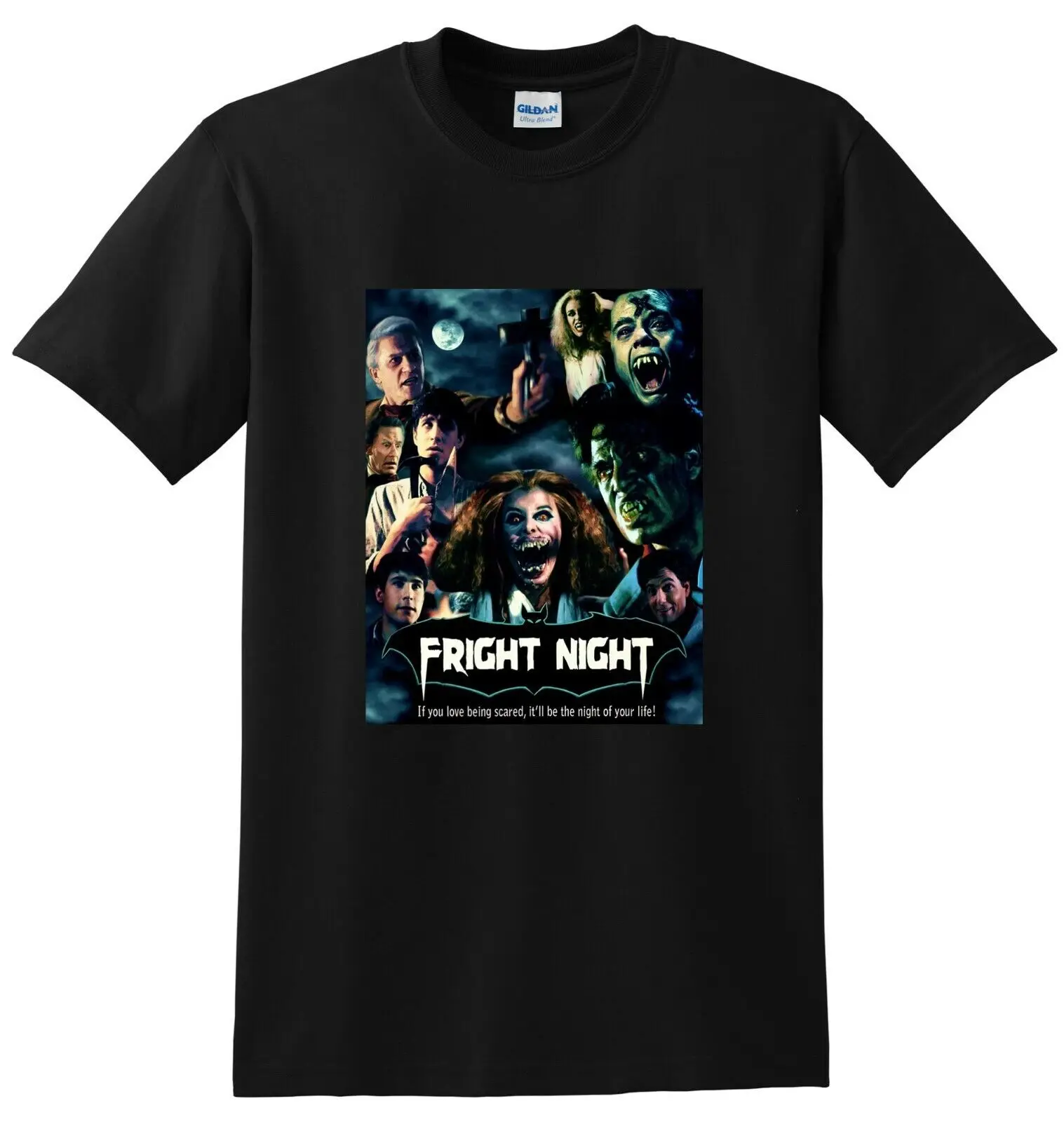 FRIGHT NIGHT T SHIRT 1985 4k bluray dvd cover poster tee SMALL MEDIUM LARGE XL