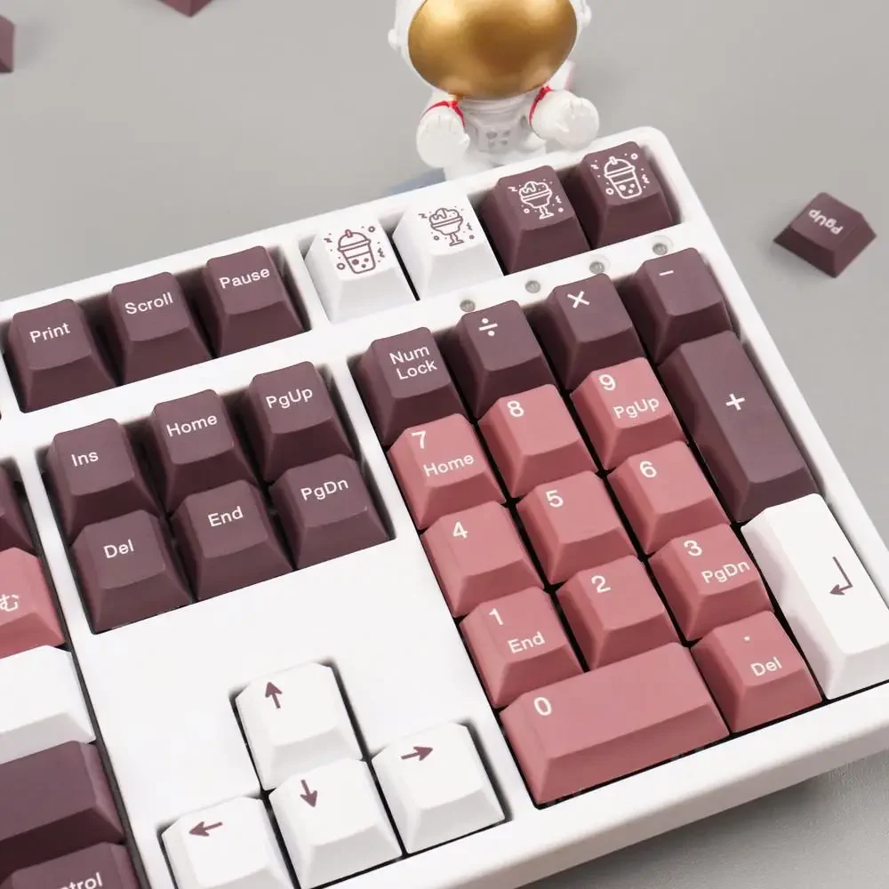 Smoothie Keycap Rosa Altezza originale PBT Sublimazione Set completo Tappo tastiera meccanica 64/87
