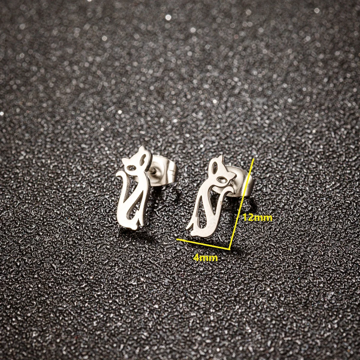 Cute Animal Cat Stud Earrings for Women