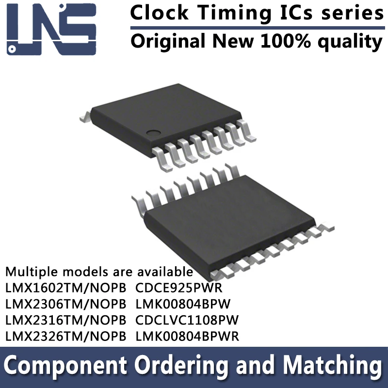 1pcs CDCE925PWR LMK00804BPW CDCLVC1108PW LMX1602TM/NOPB LMX2306TM/NOPB LMX2316TM/NOPB LMX2326TM/NOPB TSSOP-16 Clock Timing ICs