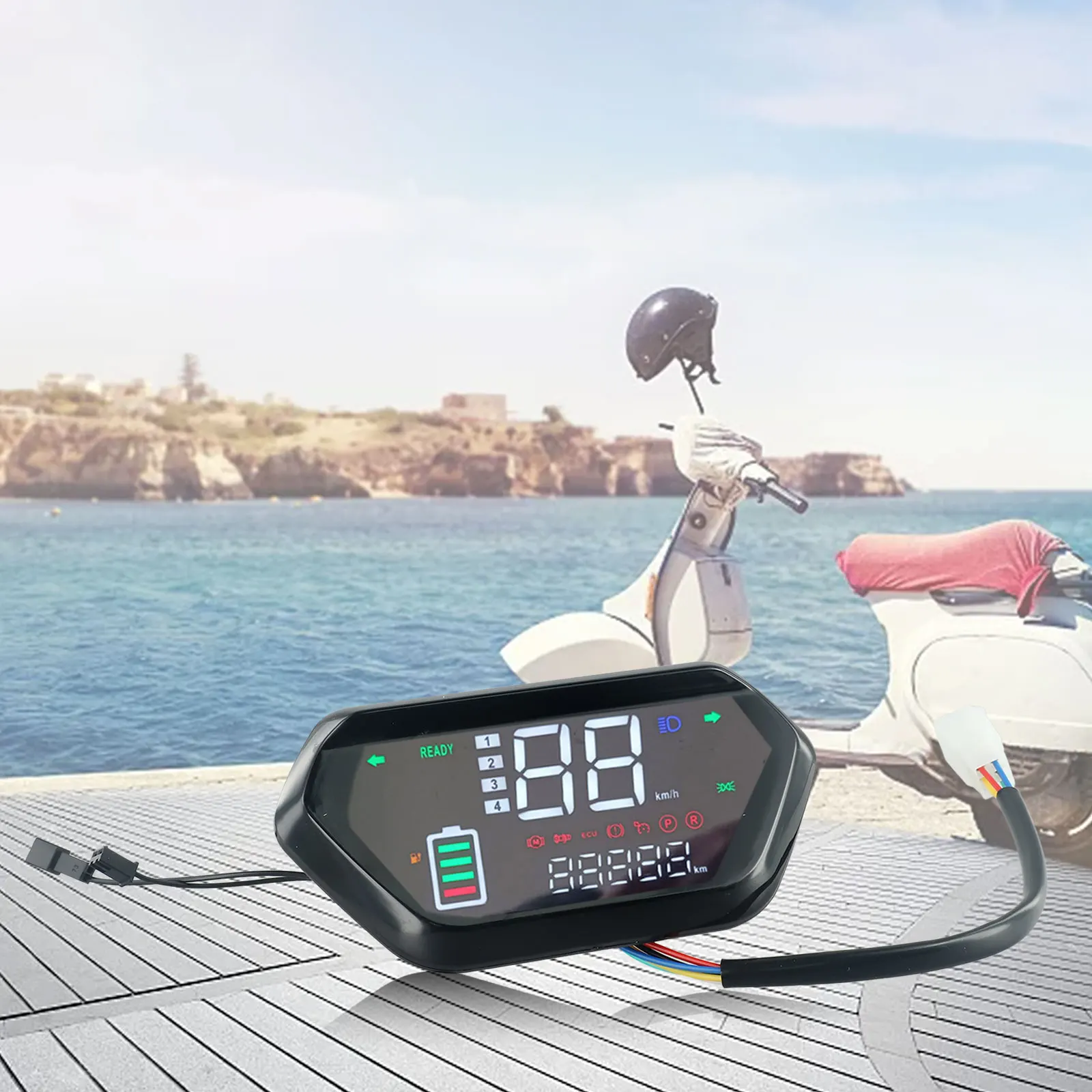 

48V 60V 72V LCD Display Meter Control Panels For EBike Electric Scooter Motor Powers Voltage Current Multi Meters