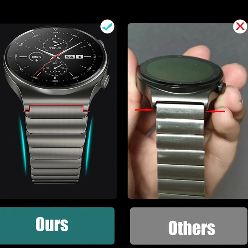 22 مللي متر حزام معدني لساعة هواوي 4/3/GT4-3-2 برو/ساعة سامسونج 3/جير S3 سوار من الفولاذ المقاوم للصدأ لفرقة Amazfit GTR/ستراتوس