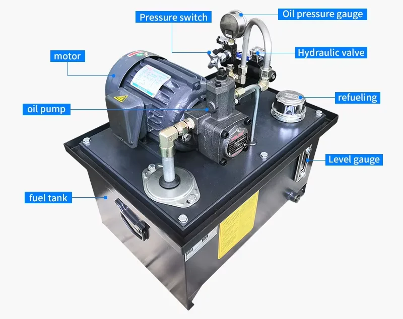 Customized High-quality Hydraulic Small  Unit Dual-acting Hydraulic System Pumping Station AC380V