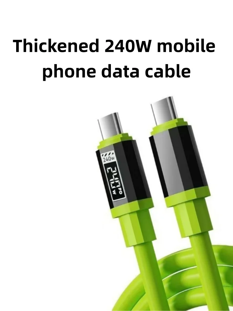 Kabel do super szybkiego ładowania 240W Typ C do Typ C Uniwersalna ładowarka o dużej mocy Przewód USB do iPhone 16 15 14 Xiaomi Huawei Samsung — zdjęcie 2
