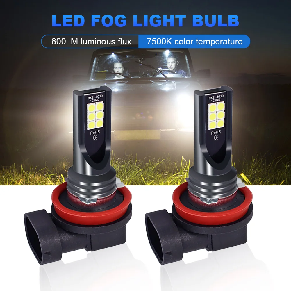 

H4 H7 Car Headlight Bulb H1 H8 Car Head Lamp Bulb 7500K 24W Car Anti Fog Light Bulb 50000 Hours Life Car Replacement Accessories