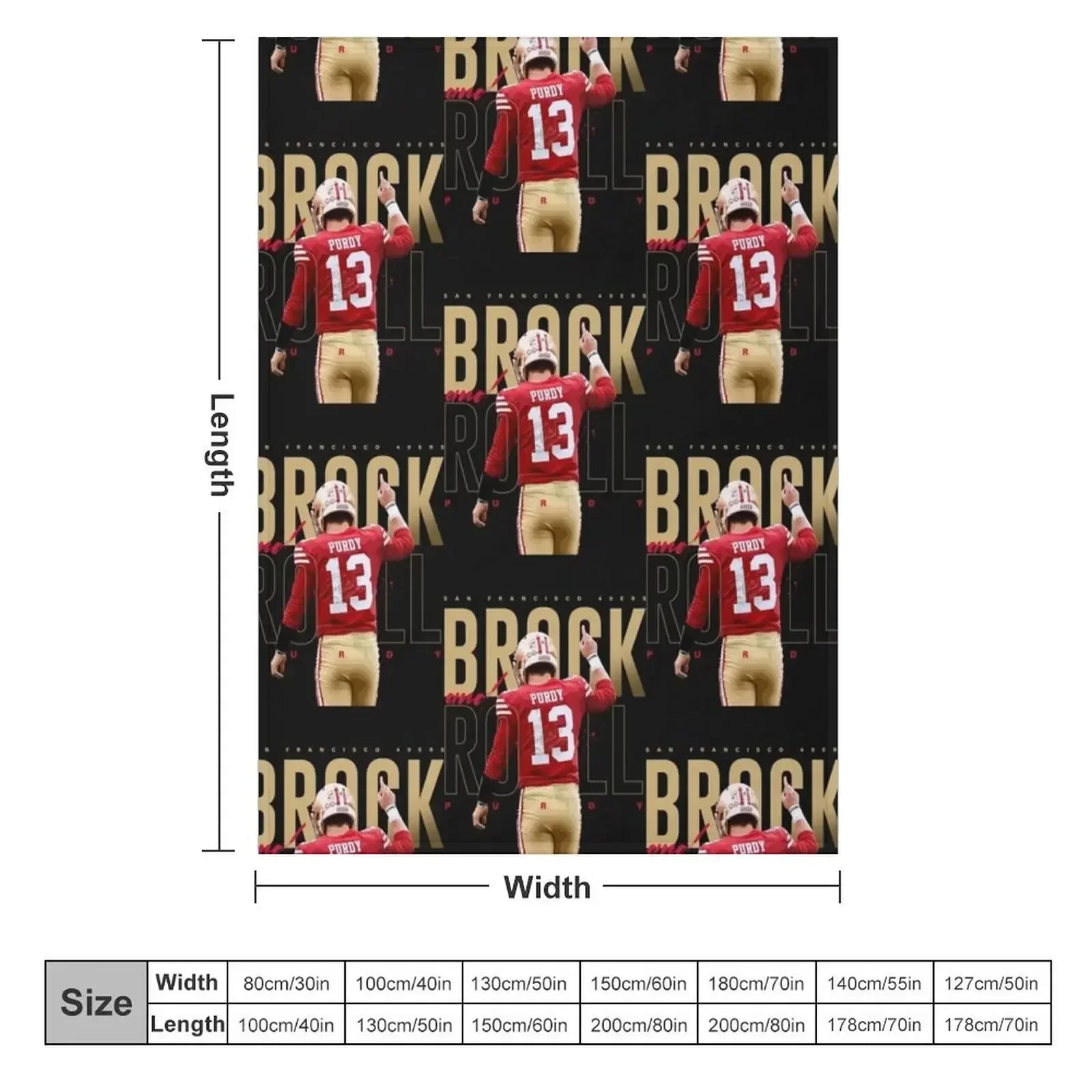 Brock Purdy 13 Throw Blanket Weighted wednesday Blankets