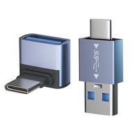 Otg Adapter Usb-C Male To Usb-A Male/USB C Male To A Female 3D Elbow Converter For Charging Data Transmission