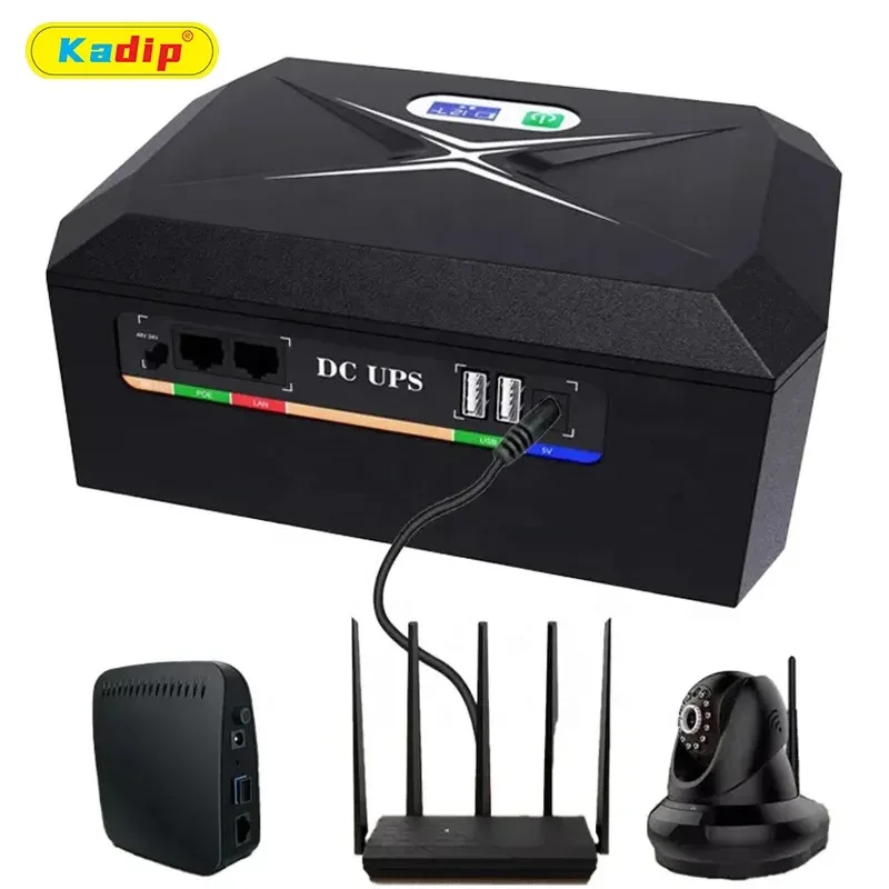 

Mini UPS for wifi routher with 5V 12V 15V 24V 48V optional 60W 100W 120W 48000mah Uninterruptible power supply