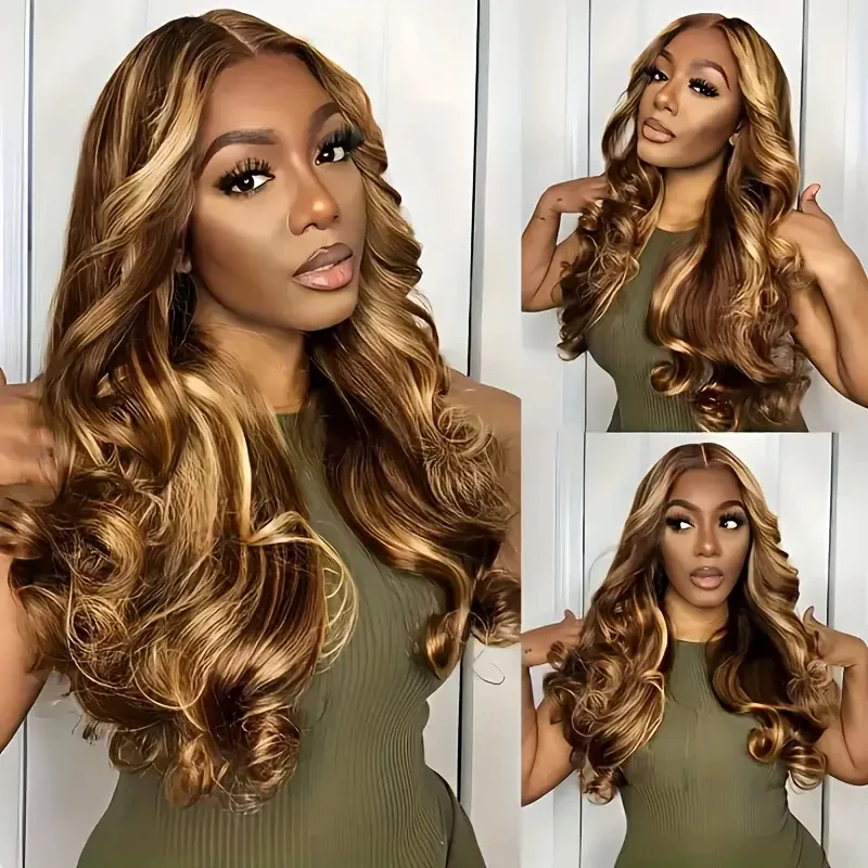 12A Grade P4/27 Ombre Color Bundles Body Wave 100% Raw Human Hair Extensions Honey Blonde Highlight Human Hair Weave Bundles