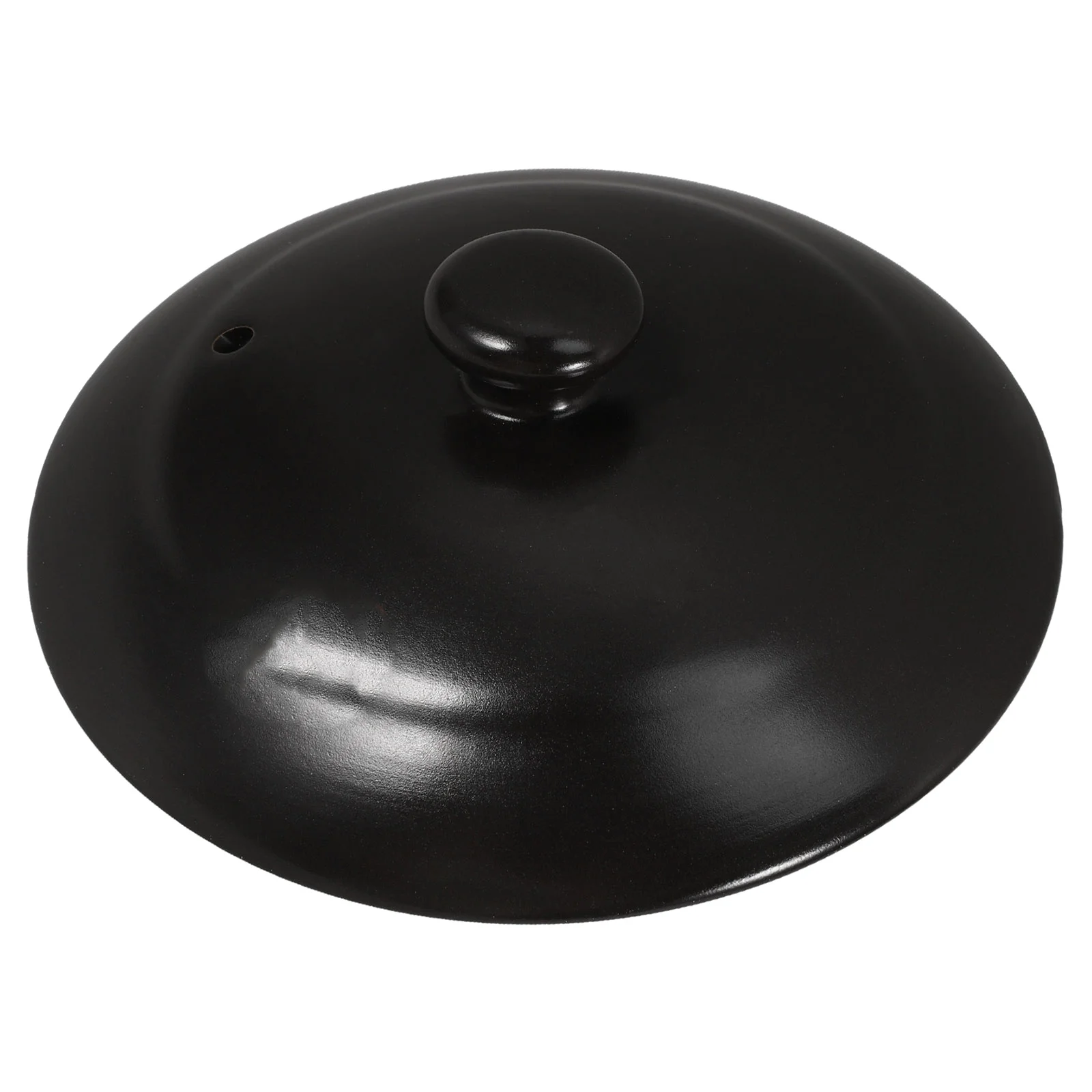 

Black Ceramic Stew Pot Lid Easy Clean Pot Cover Multipurpose Cooking Ramen Soup Kitchen Accessory Stockpot Cover