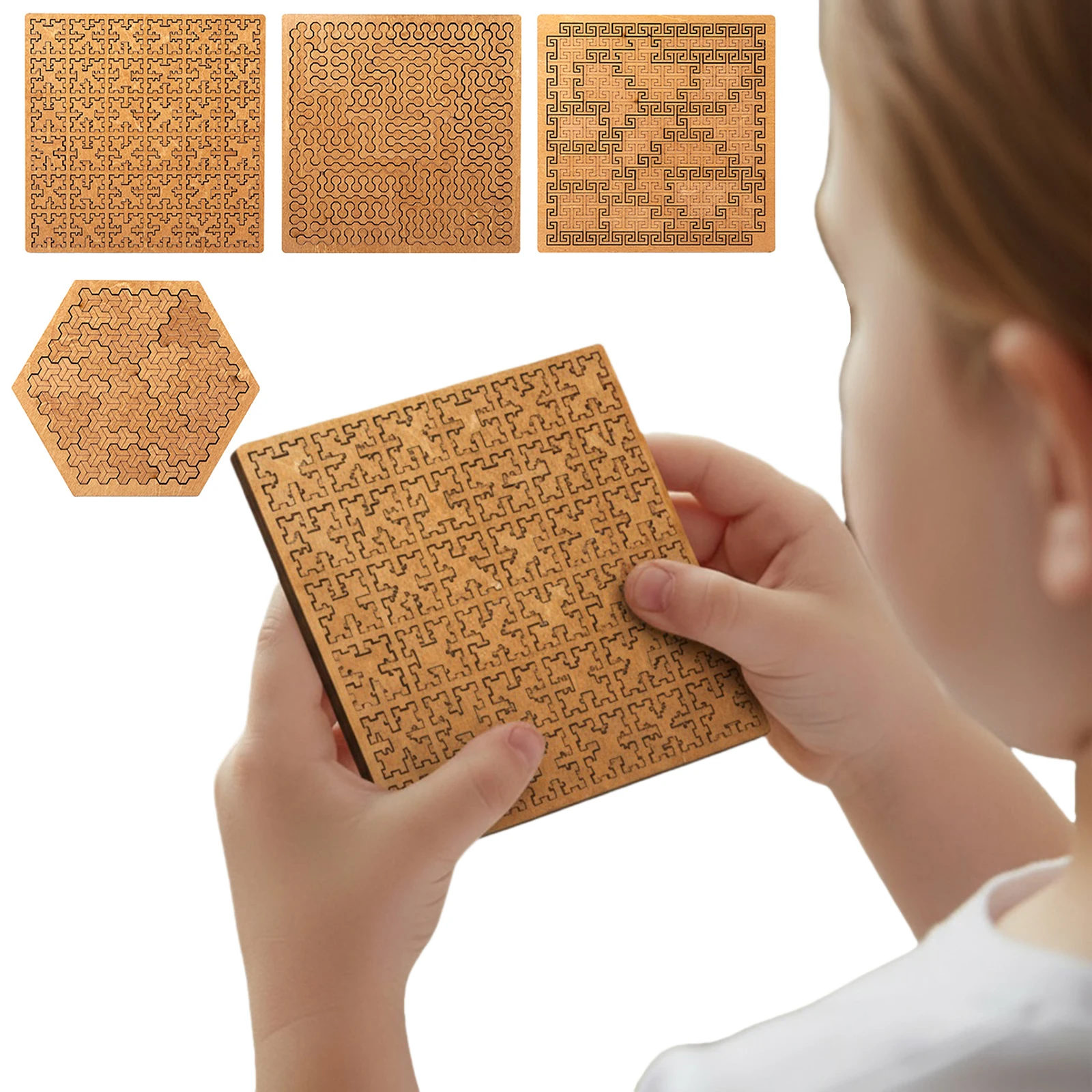 Fractal Tray Puzzle a mind-bending wooden puzzle a unique and creative irregul