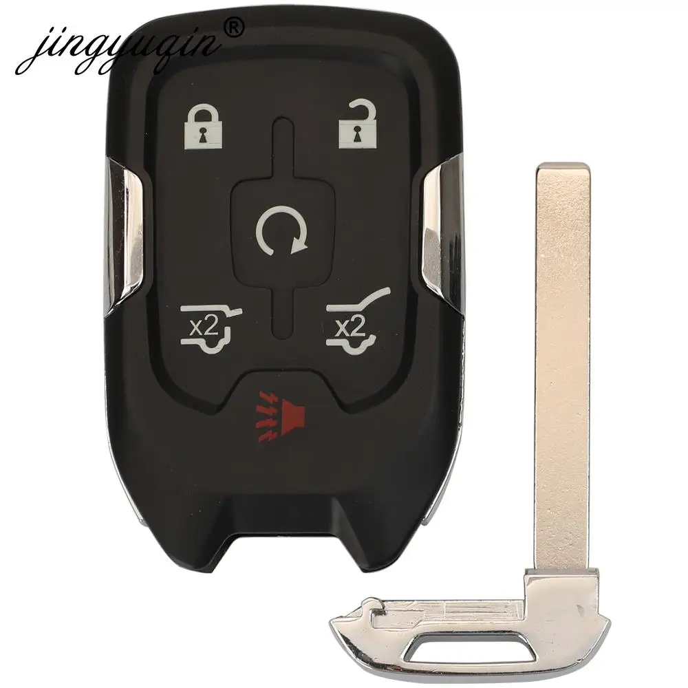 Jingyuqin Smart Remote Key Case Shell for Chevrolet Tahoe Silverado Suburban Tahoe GMC Sierra Acadia Terrain YUKON Keyless Fob