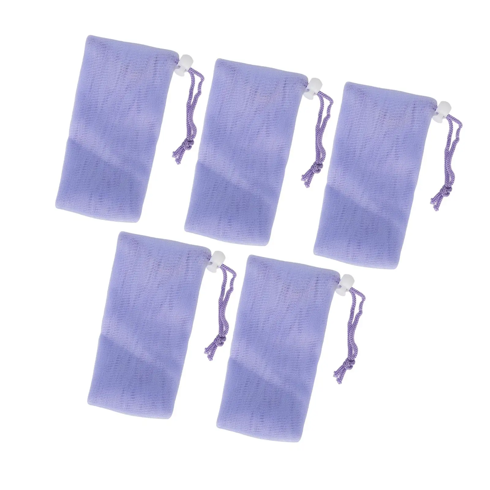 Jabón exfoliante suave, red espumosa con cordón para baño diario para limpieza del hogar