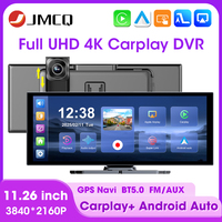 JMCQ 11.26 inch Touch Screen Car DVR 4K Dash Cam 5G WiFi Wireless Carplay Android Auto GPS Navigation BT Video Recorder FM AUX