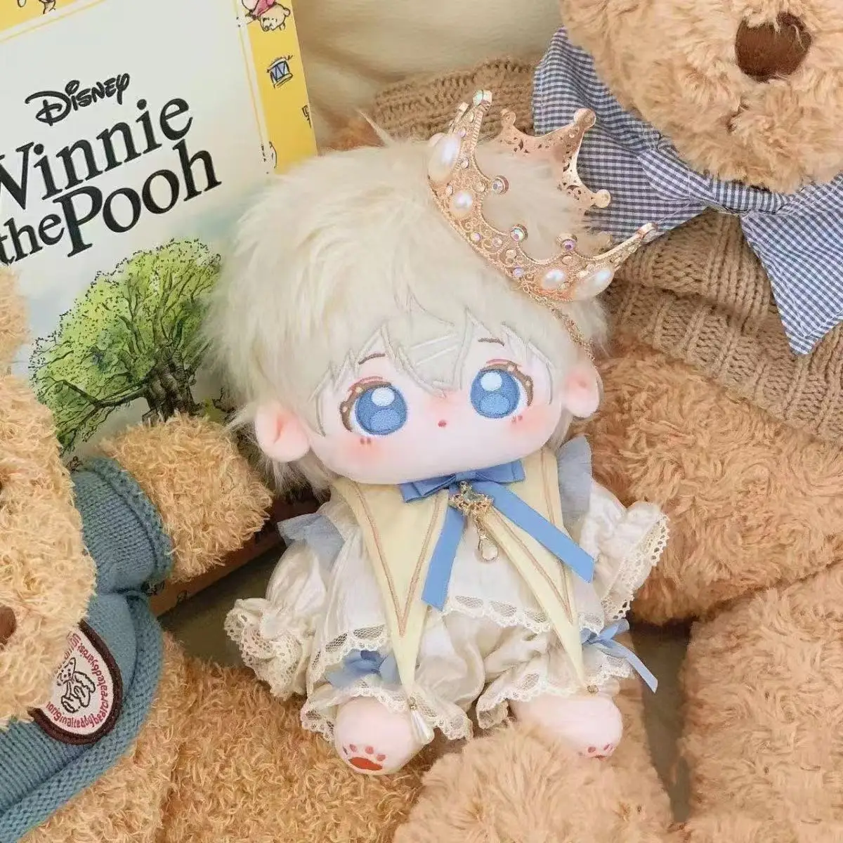 Action 20cm Doll Cosplay Clothing Noble Prince Sets Handsome Boys Plushies Outfit Replacement Suits Collectible Anime Peripheral
