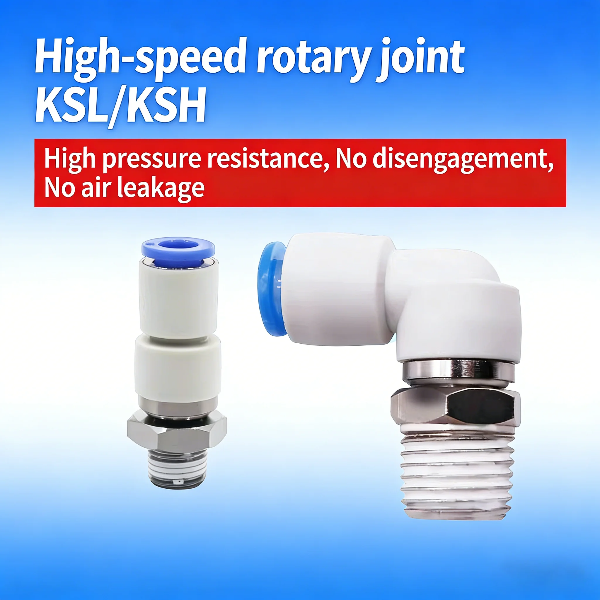 Pneumatic KSL Right-angle High-speed Rotating Tracheal Joint KSH8-02 Straight Through 4 6 10 12 01 03 04
