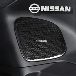 2/4pcs Car Audio Sticker Interior Metal Mark Decorative For Nissan Nismo 240SX Note Versa Almera X-Trail  Armada Kicks Cube Juke