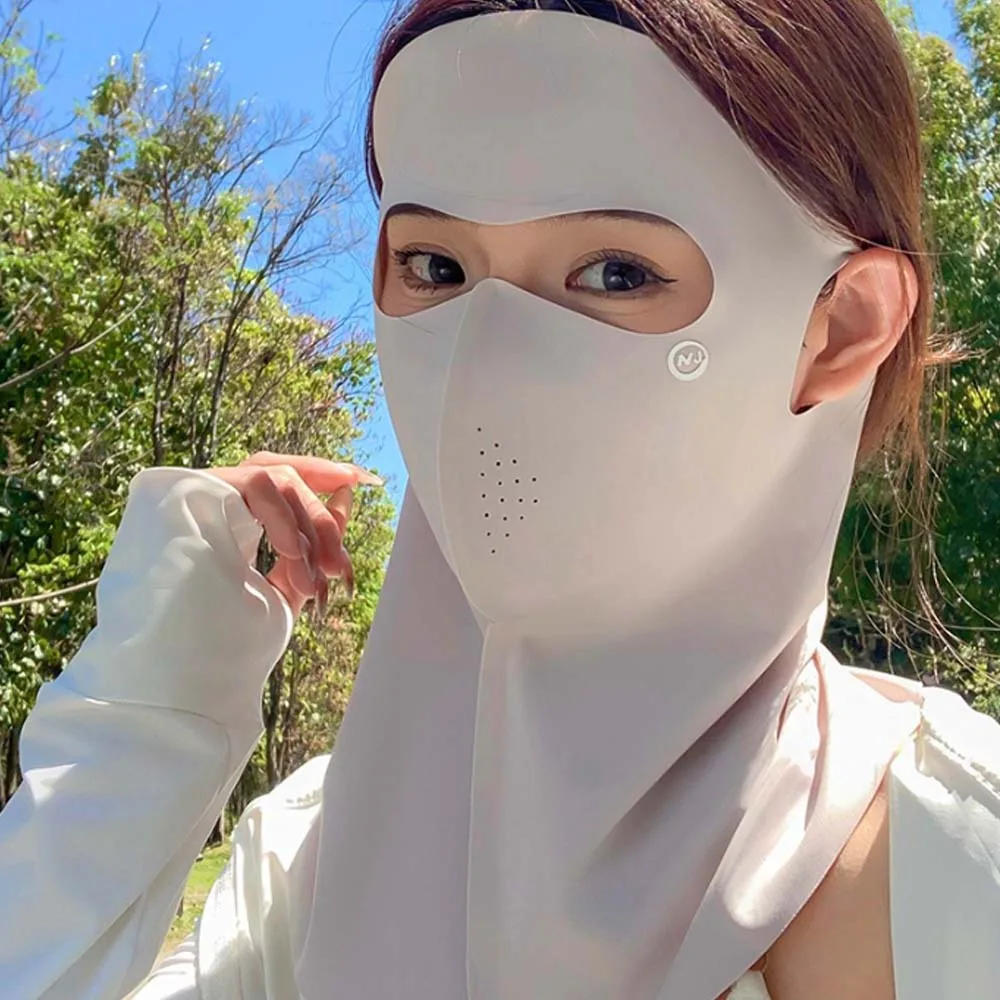 قناع مريح بدون أثر UPF50+ الواقي من الشمس، قناع مرن للحماية من الأشعة فوق البنفسجية بفتحة صغيرة قابل للتنفس، وجه رقيق للحماية من الشمس على الشاطئ