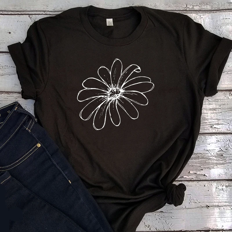 Birth Month Flower Shirt 2022 Chrysanthemum Shirt Short-Sleeve Unisex T-Shirt Custom Zodiac Sign  Vintage Clothes Woman