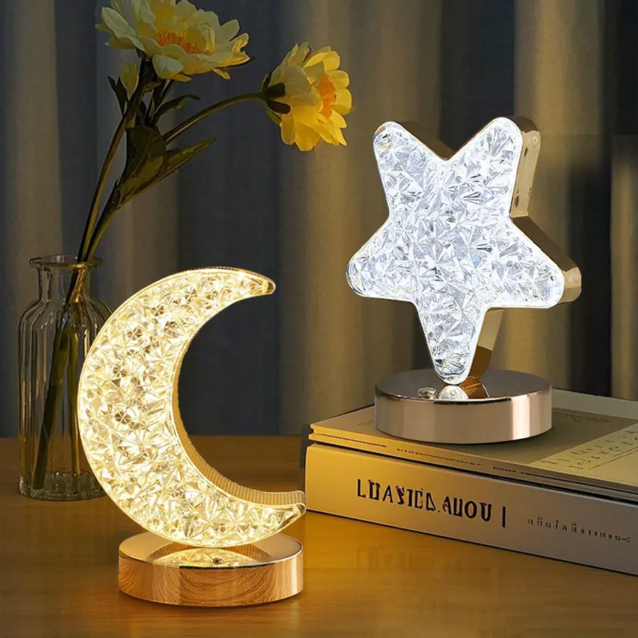 Led Moon Star Tree Topper Light Decorative Night Light With Multiple Lighting Modes Christmas Tree Lamps Ornament For Festivals