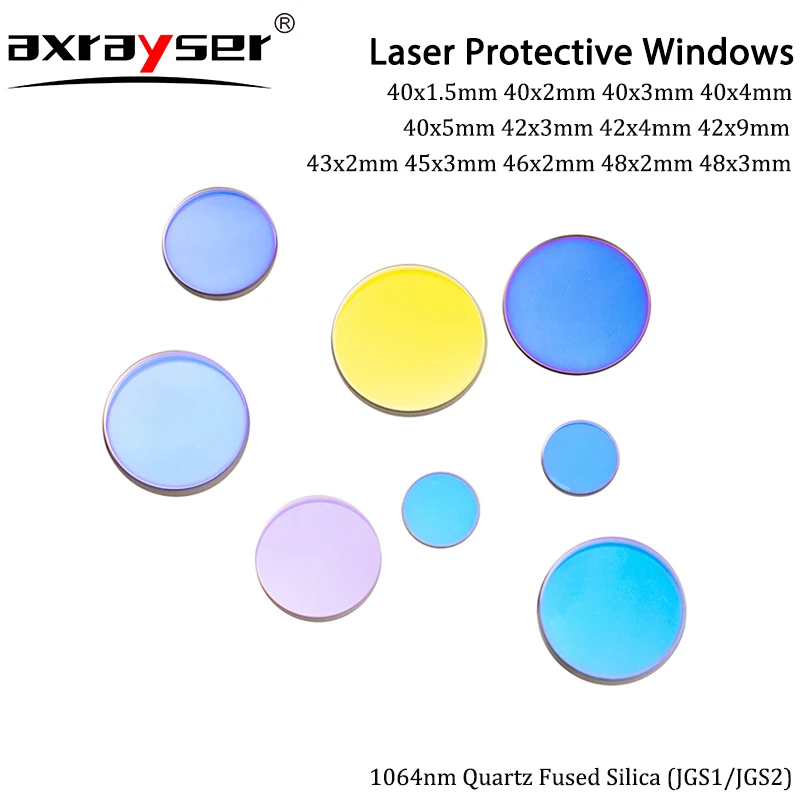 

Laser Protective Lens Silica Windows D40 Series 40x2/3/5 42x9 48x3 1064nm for Bodor Bystronic Raytools Fiber Laser Cutting Machi