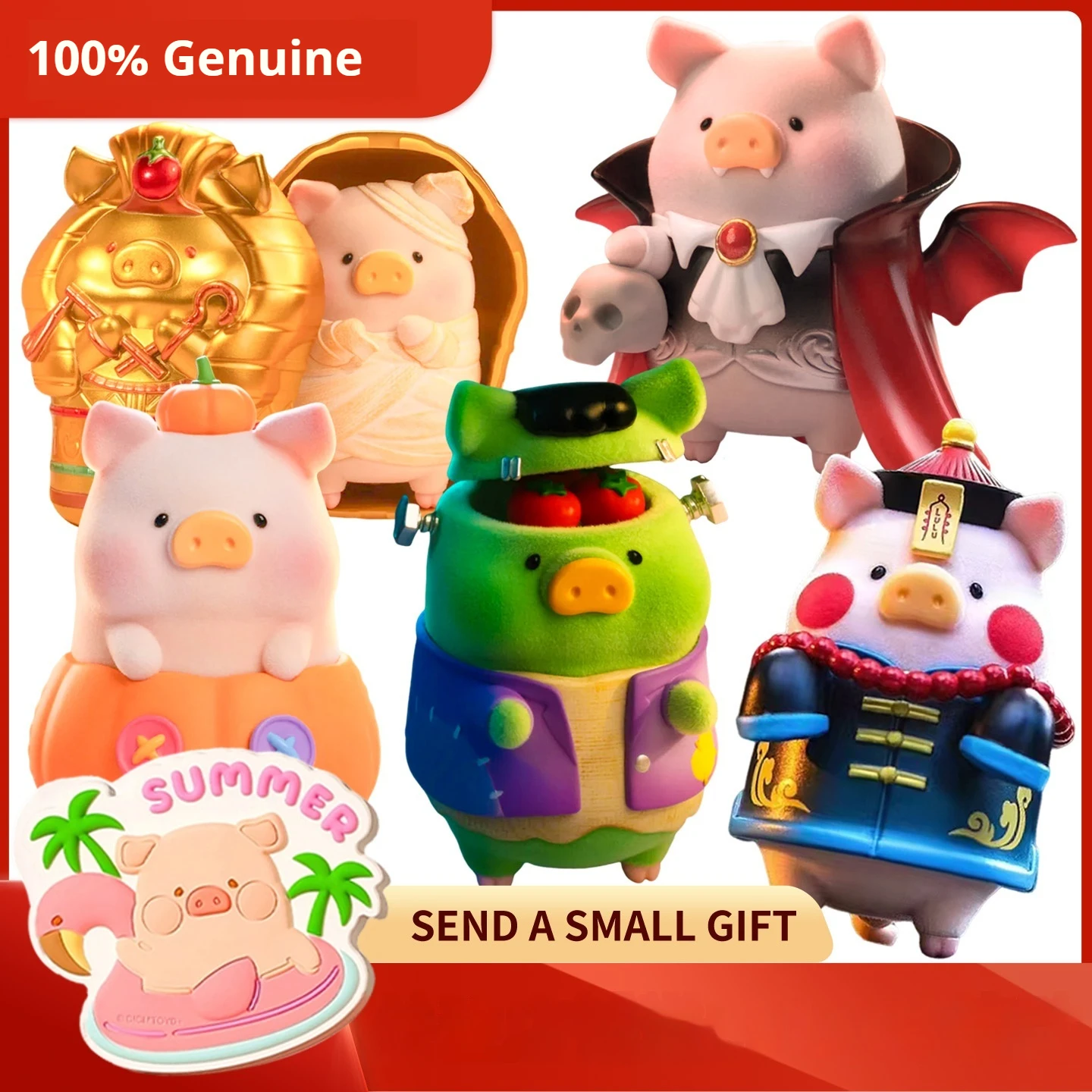 

Консервированная свинья Lulu the Piggy Q версия, экшн-фигурка, коллекционная модель на Хэллоуин, модная ограниченная серия, игрушка-кукла, Рождественский подарок