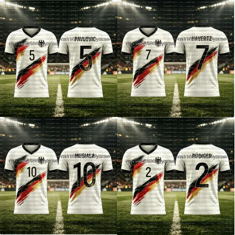2026 Germany Soccer Fans Uniform Jersey  Men Women Couple Match Soccer Training Sportswear Outdoor Breathable Quick Drying Tees