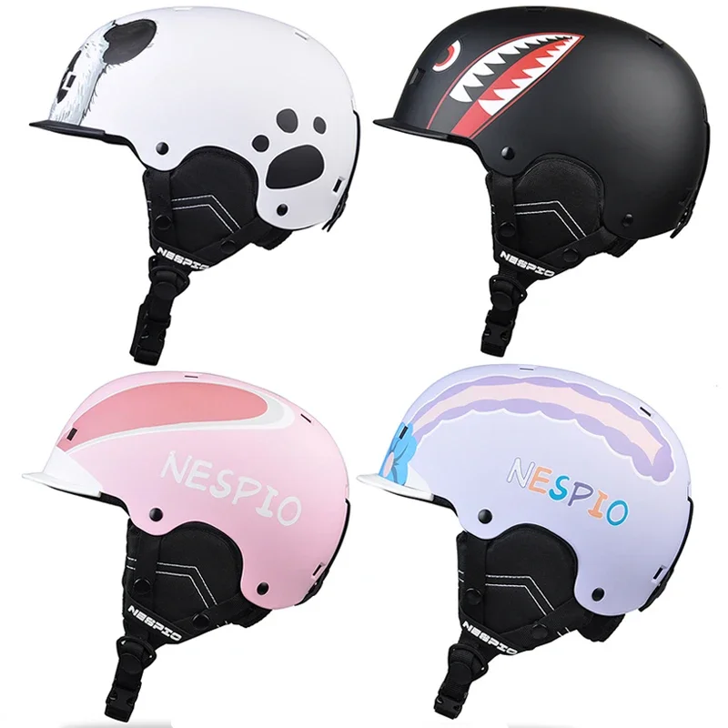 Ski Helmet 2024 Sport Mountain Kid Snowboard Helmet Child Earmuff Ultralight Safety Boy Girl Integrally-molded Motorcycle Helmet