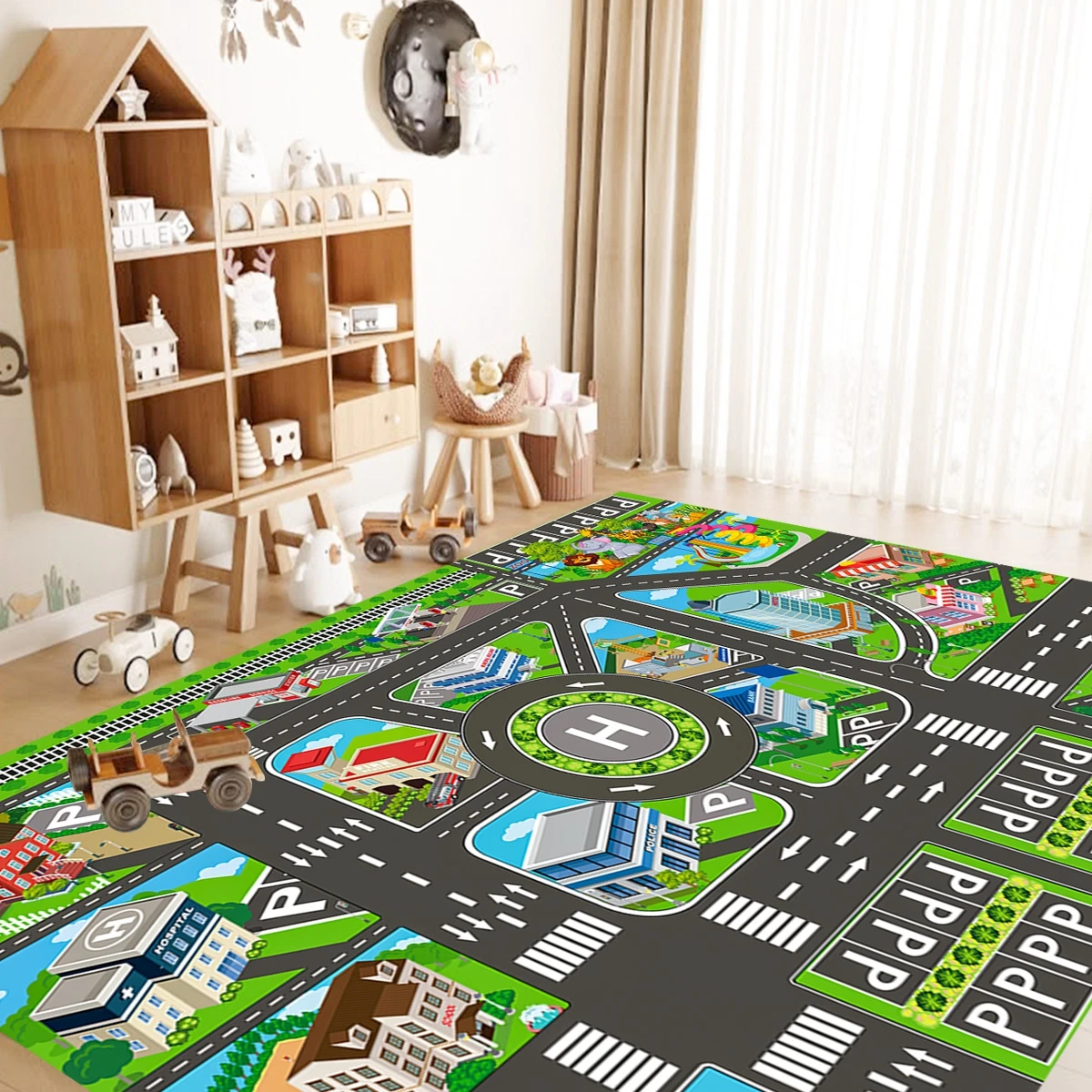 Kids Educational Mat - Yol Matı Çocuklar İçin Trafik Araba