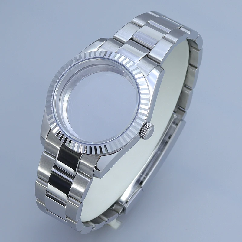 

36mm/39mm Luxury Watches Accessories For nh35 nh34 nh36 nh38 nh70 Miyota 8215 Movement Fashion Fluted Watch Cases Strap Sapphire