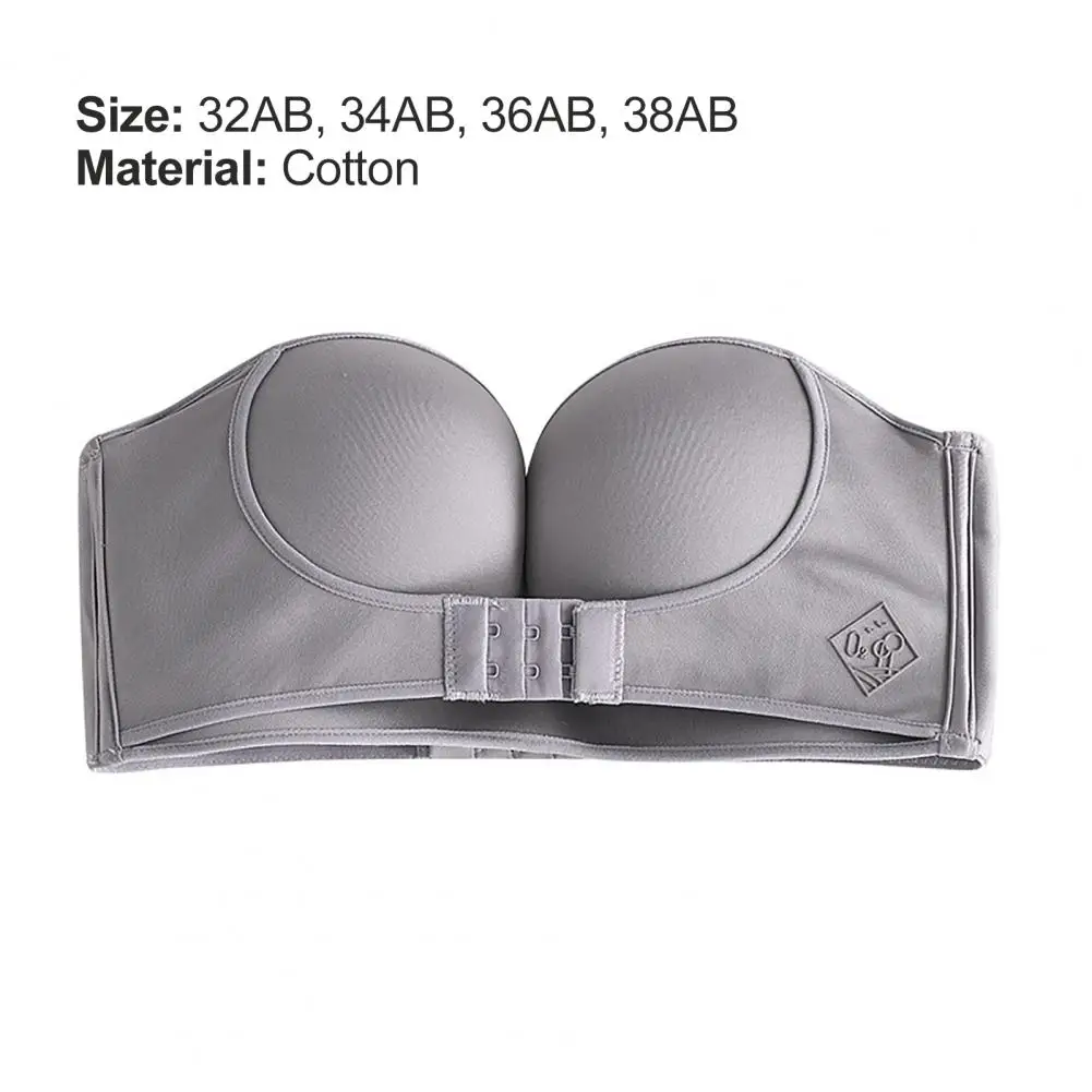 Lift Bra Anti-Slip Invisible Front Buckle Breathable Underwear Lift Up Nude Bra Push Up Cover Bra Pad Sexy Strapless For Women