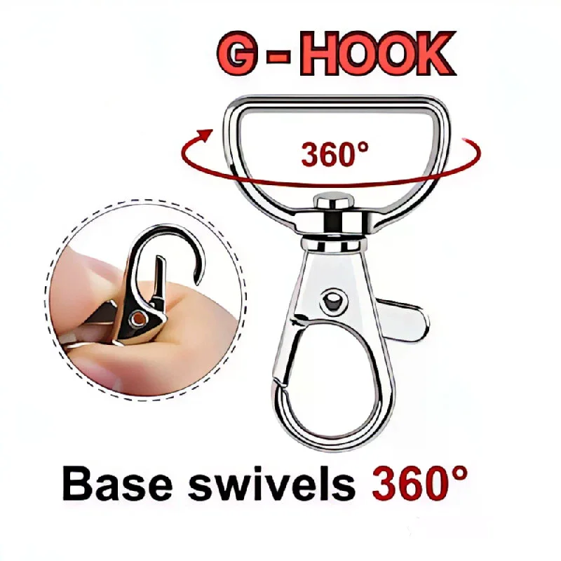 100 Silver Clip Hooks For Making Id Rope 360 Rotating Rust Proof Hooks For Bags Keychains And Pendants