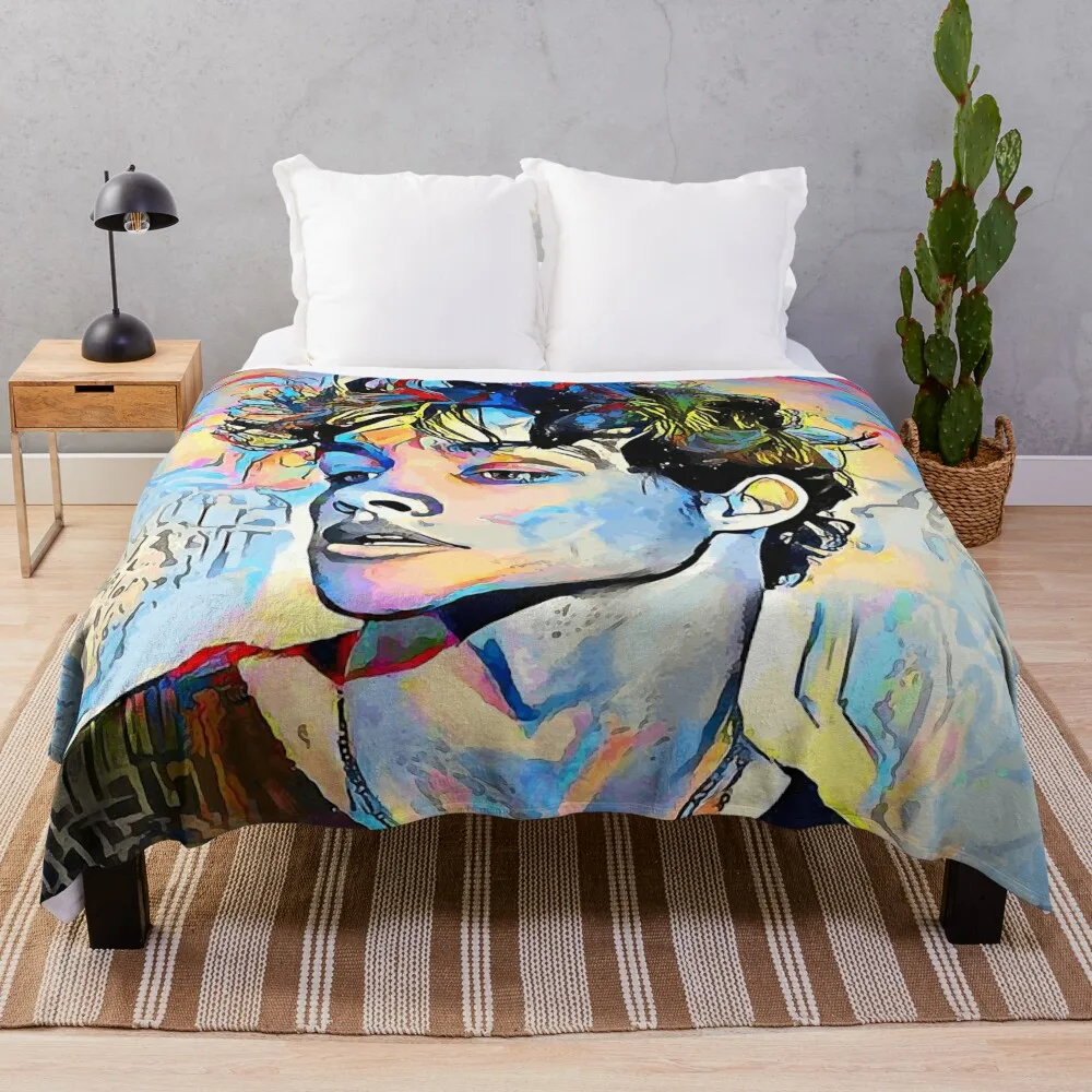 

Curran Walters Portrait Throw Blanket Comforter anime Bed linens Blankets