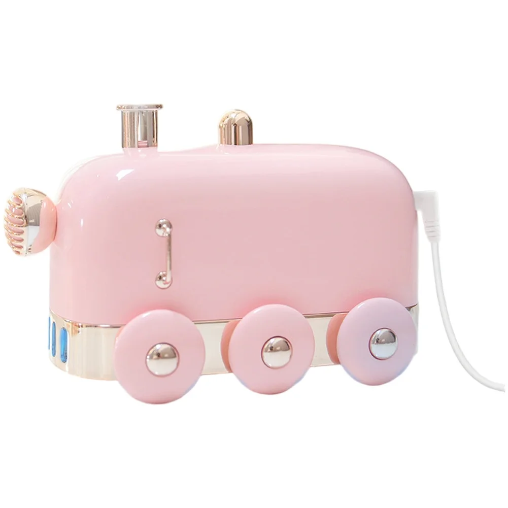 300ml Retro Train Humidifier with Aroma Diffuser Function and Colorful LED Light Powered by USB for Indoor Use