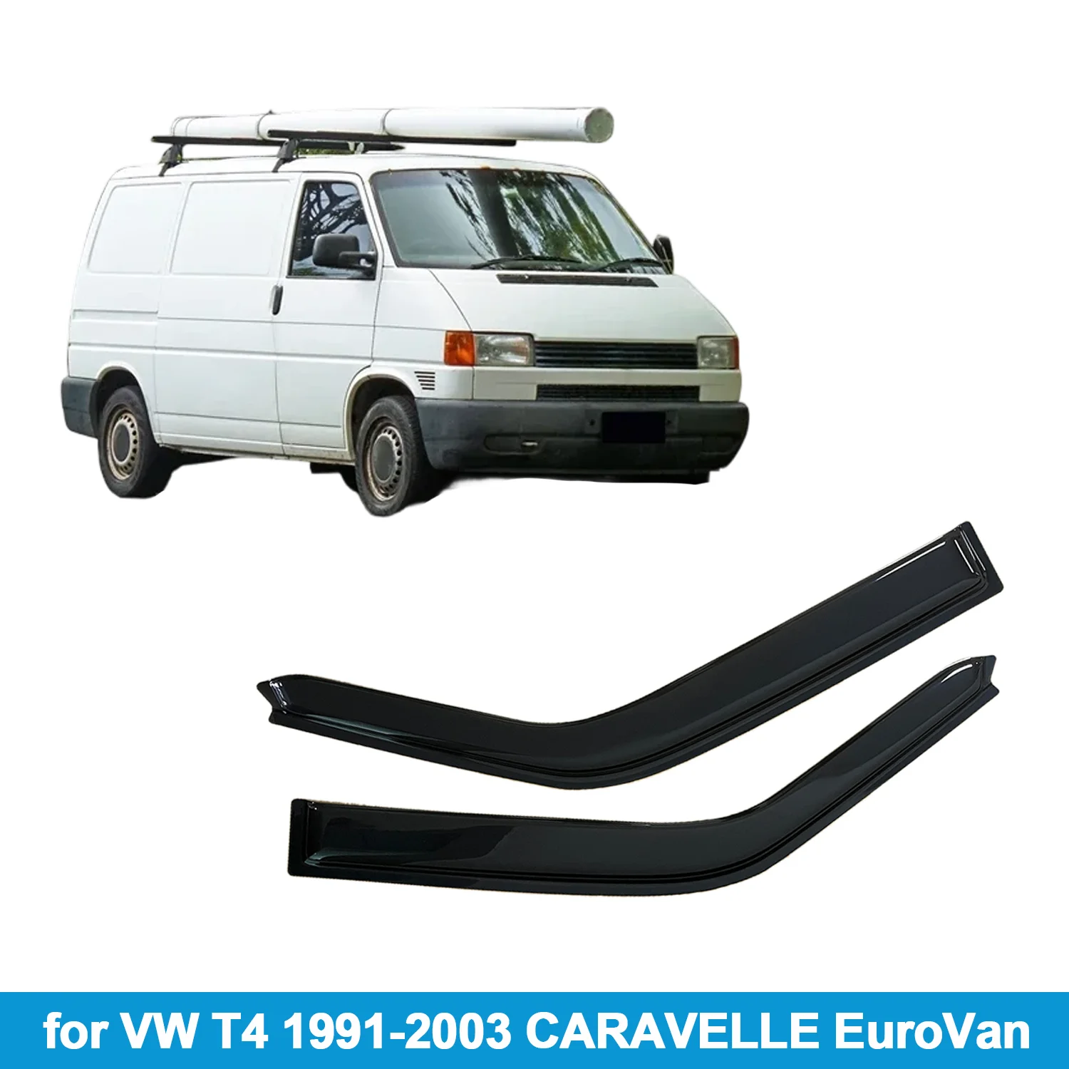 

Оконный козырек для VW T4 1991-2003 CARAVELLE EuroVan, защита от дождя, боковой дефлектор, защита от атмосферных воздействий, лента для наружного крепления