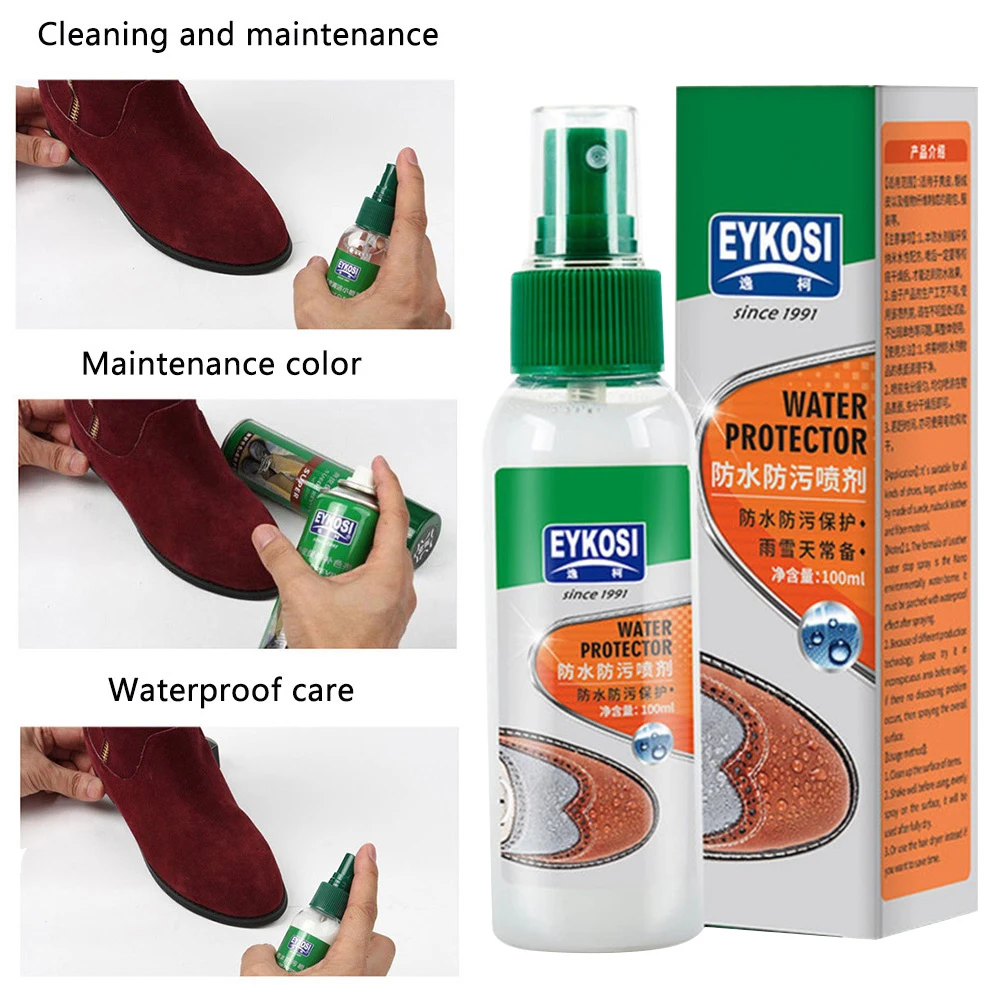 100Ml Stain Repellent Protection Waterproof Spray Hydrophobic Coating For Shoes Outdoor Protective Cover Shoes AntiOil Steady