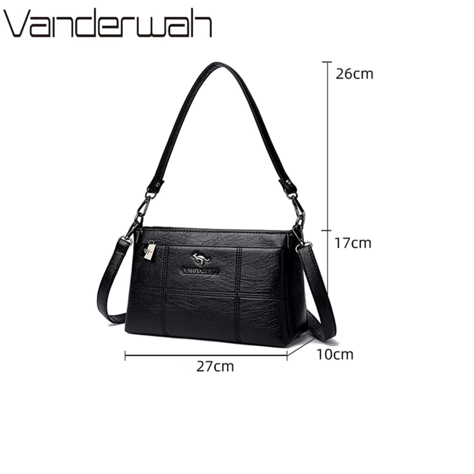 High Quality Woman Messenger Bag Luxury Soft Leather Handbag and Purses Women\'s Bags Designer Famous Brand Female Shoulder Totes