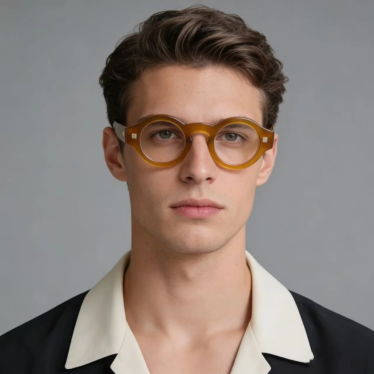 

Thick Acetate Round Reading Glasses High Quality Customizable Glasses Frame for Man