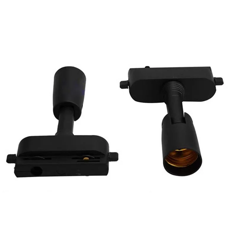 DHDL Adjustable Mini Track Light Black And White Single Phase Bulb Replaceable Plastic Track Light DIY Accessories